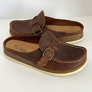 White Mountain Footbeds Women’s Brown Slip-On Shoes | Moccasin Style  Size 9